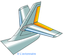 Empennage structure median