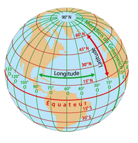  Terre Longitude Latitude