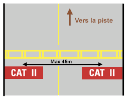 Piste taxiway point Cat arret