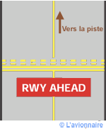 Piste taxiway point RWYAHEAD